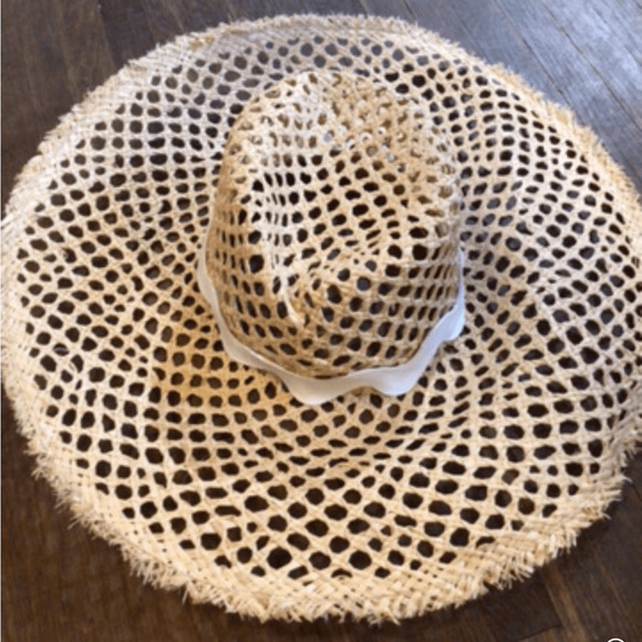 NEW ! RaRe Wyeth by Todd Magill Open-Weave Straw Sun Hat in Natural Tan main image 4